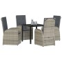 Conjunto de Comedor de Jardín 5 pcs Gris ratán sintético en Sillas de jardín | Comprar online en Foru.es