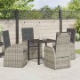 Conjunto de Comedor de Jardín 5 pcs Gris ratán sintético en Sillas de jardín | Comprar online en Foru.es
