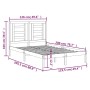 Estructura de cama madera maciza de pino blanco 120x200 cm de vidaXL, Camas y somieres - Ref: Foro24-3104344, Precio: 118,74 ...