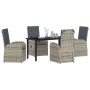 Conjunto de Comedor de Jardín 5 pcs Gris ratán sintético en Sillas de jardín | Comprar online en Foru.es