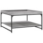 Mesa centro madera ingeniería y hierro gris Sonoma 80x80x45 cm de vidaXL, Mesas de centro - Ref: Foro24-832816, Precio: 62,99...