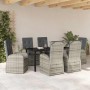 Conjunto de Comedor de Jardín 7 pcs Gris ratán sintético en Sillas de jardín | Comprar online en Foru.es