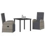 Conjunto de Comedor de Jardín 3 pcs Gris ratán sintético en Sillas de jardín | Comprar online en Foru.es