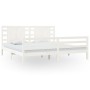 Estructura de cama madera maciza de pino blanca 200x200 cm de vidaXL, Camas y somieres - Ref: Foro24-3104304, Precio: 171,53 ...