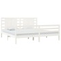 Estructura de cama madera maciza de pino blanca 200x200 cm de vidaXL, Camas y somieres - Ref: Foro24-3104304, Precio: 171,53 ...