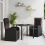 Conjunto de Comedor de Jardín 3 pcs Negro ratán sintético en Sillas de jardín | Comprar online en Foru.es