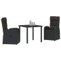 Conjunto de Comedor de Jardín 3 pcs Negro ratán sintético en Sillas de jardín | Comprar online en Foru.es