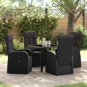 Conjunto de Comedor de Jardín 5 pcs Negro ratán sintético en Sillas de jardín | Comprar online en Foru.es