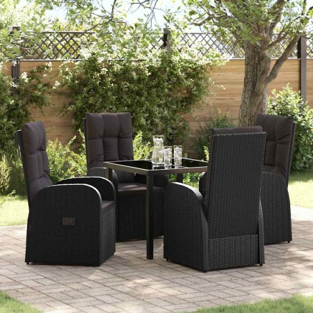 Conjunto de Comedor de Jardín 5 pcs Negro ratán sintético en Sillas de jardín | Comprar online en Foru.es