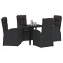Conjunto de Comedor de Jardín 5 pcs Negro ratán sintético en Sillas de jardín | Comprar online en Foru.es