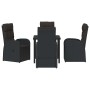 Conjunto de Comedor de Jardín 5 pcs Negro ratán sintético en Sillas de jardín | Comprar online en Foru.es
