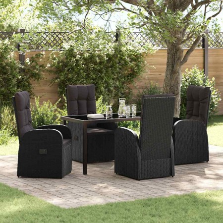 Conjunto de Comedor de Jardín 5 pcs Negro ratán sintético en Sillas de jardín | Comprar online en Foru.es