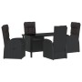 Conjunto de Comedor de Jardín 5 pcs Negro ratán sintético en Sillas de jardín | Comprar online en Foru.es
