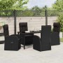 Conjunto de Comedor de Jardín 5 pcs Negro ratán sintético en Sillas de jardín | Comprar online en Foru.es