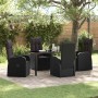 Conjunto de Comedor de Jardín 5 pcs Negro ratán sintético en Sillas de jardín | Comprar online en Foru.es