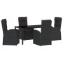 Conjunto de Comedor de Jardín 5 pcs Negro ratán sintético en Sillas de jardín | Comprar online en Foru.es