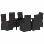 Conjunto de Comedor de Jardín 7 pcs Negro ratán sintético en Sillas de jardín | Comprar online en Foru.es