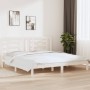 Estructura de cama madera maciza de pino blanco 200x200 cm de vidaXL, Camas y somieres - Ref: Foro24-3104369, Precio: 139,19 ...