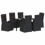 Conjunto de Comedor de Jardín 7 pcs Negro ratán sintético en Sillas de jardín | Comprar online en Foru.es