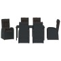 Conjunto de Comedor de Jardín 7 pcs Negro ratán sintético en Sillas de jardín | Comprar online en Foru.es