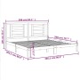 Estructura de cama madera maciza de pino blanco 200x200 cm de vidaXL, Camas y somieres - Ref: Foro24-3104369, Precio: 139,19 ...
