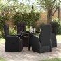 Conjunto de Comedor de Jardín 5 pcs Negro ratán sintético en Sillas de jardín | Comprar online en Foru.es