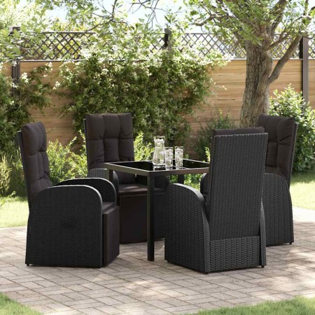 Conjunto de Comedor de Jardín 5 pcs Negro ratán sintético en Sillas de jardín | Comprar online en Foru.es