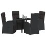 Conjunto de Comedor de Jardín 5 pcs Negro ratán sintético en Sillas de jardín | Comprar online en Foru.es
