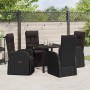 Conjunto de Comedor de Jardín 5 pcs Negro ratán sintético en Sillas de jardín | Comprar online en Foru.es