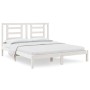 Estructura de cama de madera maciza de pino blanco 160x200 cm de vidaXL, Camas y somieres - Ref: Foro24-3104359, Precio: 129,...