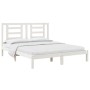 Estructura de cama de madera maciza de pino blanco 160x200 cm de vidaXL, Camas y somieres - Ref: Foro24-3104359, Precio: 129,...