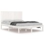 Estructura de cama de madera maciza de pino blanca 140x190 cm de vidaXL, Camas y somieres - Ref: Foro24-3104394, Precio: 148,...