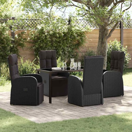 Conjunto de Comedor de Jardín 5 pcs Negro ratán sintético en Sillas de jardín | Comprar online en Foru.es