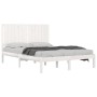 Estructura de cama de madera maciza de pino blanca 140x190 cm de vidaXL, Camas y somieres - Ref: Foro24-3104394, Precio: 148,...
