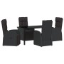 Conjunto de Comedor de Jardín 5 pcs Negro ratán sintético en Sillas de jardín | Comprar online en Foru.es