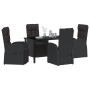 Conjunto de Comedor de Jardín 5 pcs Negro ratán sintético en Sillas de jardín | Comprar online en Foru.es