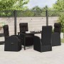 Conjunto de Comedor de Jardín 5 pcs Negro ratán sintético en Sillas de jardín | Comprar online en Foru.es