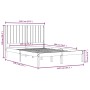 Estructura de cama de madera maciza de pino blanca 140x190 cm de vidaXL, Camas y somieres - Ref: Foro24-3104394, Precio: 148,...