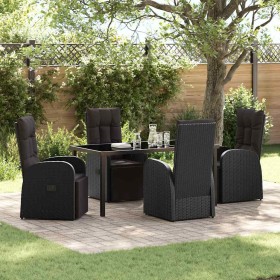 Conjunto de Comedor de Jardín 5 pcs Negro ratán sintético en Sillas de jardín | Comprar online en Foru.es