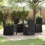 Conjunto de Comedor de Jardín 5 pcs Negro ratán sintético en Sillas de jardín | Comprar online en Foru.es