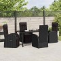 Conjunto de Comedor de Jardín 5 pcs Negro ratán sintético en Sillas de jardín | Comprar online en Foru.es