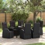 Conjunto de Comedor de Jardín 7 pcs Negro ratán sintético en Sillas de jardín | Comprar online en Foru.es