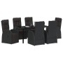 Conjunto de Comedor de Jardín 7 pcs Negro ratán sintético en Sillas de jardín | Comprar online en Foru.es