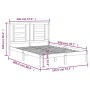 Estructura de cama de madera maciza de pino blanca 140x200 cm de vidaXL, Camas y somieres - Ref: Foro24-3104349, Precio: 123,...