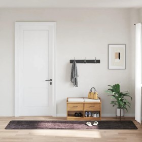 Alfombra lavable antideslizante gris antracita 80x300 cm en Alfombras | Comprar online en Foru.es