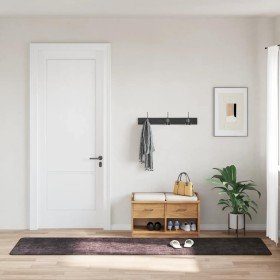 Alfombra lavable antideslizante gris antracita 80x300 cm en Alfombras | Comprar online en Foru.es