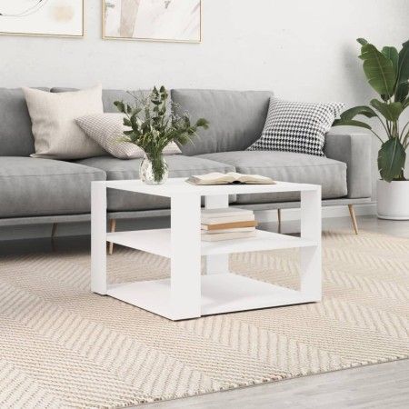 Mesa de centro madera de ingeniería blanco 59,5x59,5x40 cm de vidaXL, Mesas de centro - Ref: Foro24-834245, Precio: 39,58 €, ...
