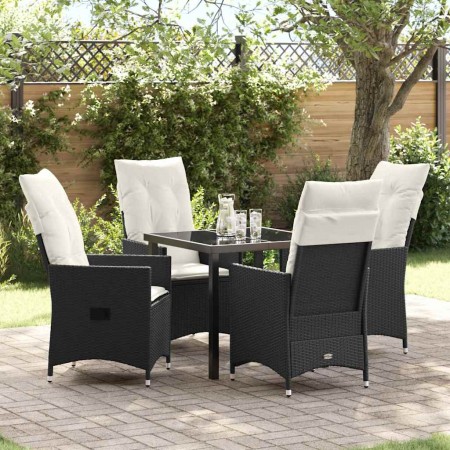 Conjunto de Comedor de Jardín 5 pcs Negro ratán sintético en Sillas de jardín | Comprar online en Foru.es