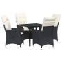 Conjunto de Comedor de Jardín 5 pcs Negro ratán sintético en Sillas de jardín | Comprar online en Foru.es