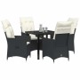 Conjunto de Comedor de Jardín 5 pcs Negro ratán sintético en Sillas de jardín | Comprar online en Foru.es